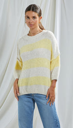 CRISTINA SWEATER - LEMON STRIPES