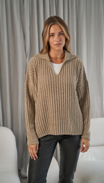 MILA SWEATER - TAUPE