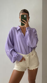 CATALINA POLO COLLAR TOP - LILAC