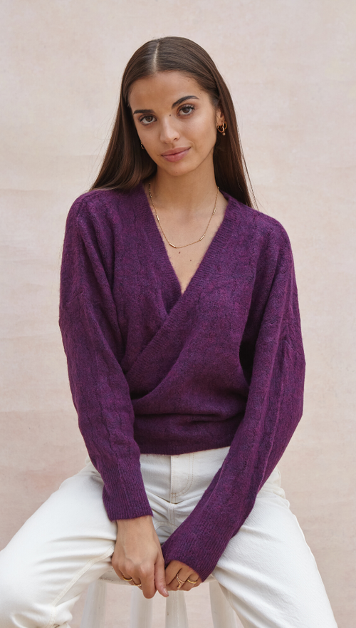 PIA CARDIGAN - FUCHSIA PURPLE