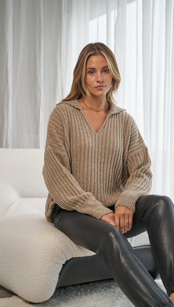 MILA SWEATER - TAUPE