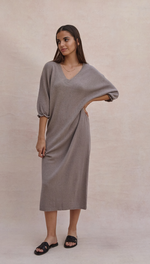 MARLIE KNIT DRESS - SMOKE