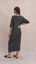 MARLIE KNIT DRESS - ARMY