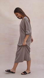 MARLIE KNIT DRESS - SMOKE