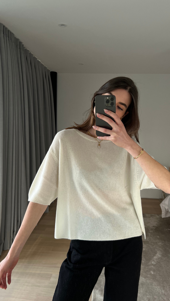 CAMILLE CASHMERE SWEATER - IVORY