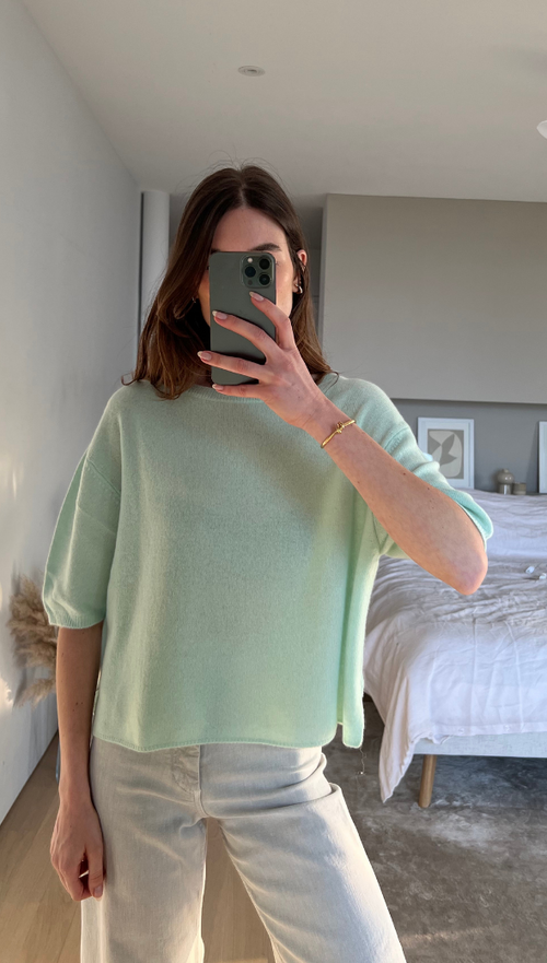 CAMILLE CASHMERE SWEATER - MINT