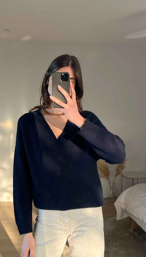 CATHEA CASHMERE SWEATER - NAVY