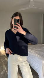 CATHEA CASHMERE SWEATER - NAVY