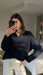 CATHEA CASHMERE SWEATER - NAVY