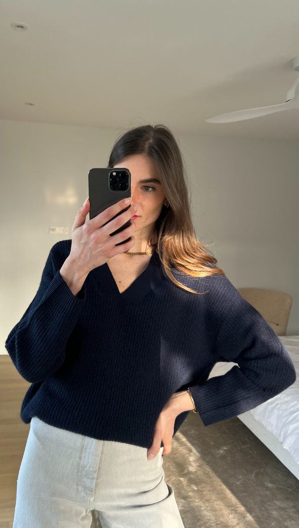 CATHEA CASHMERE SWEATER - NAVY