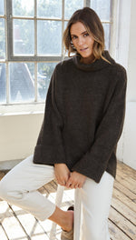 VANESSA SWEATER - DARK ESPRESSO MELANGE