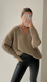 MILA SWEATER - TAUPE