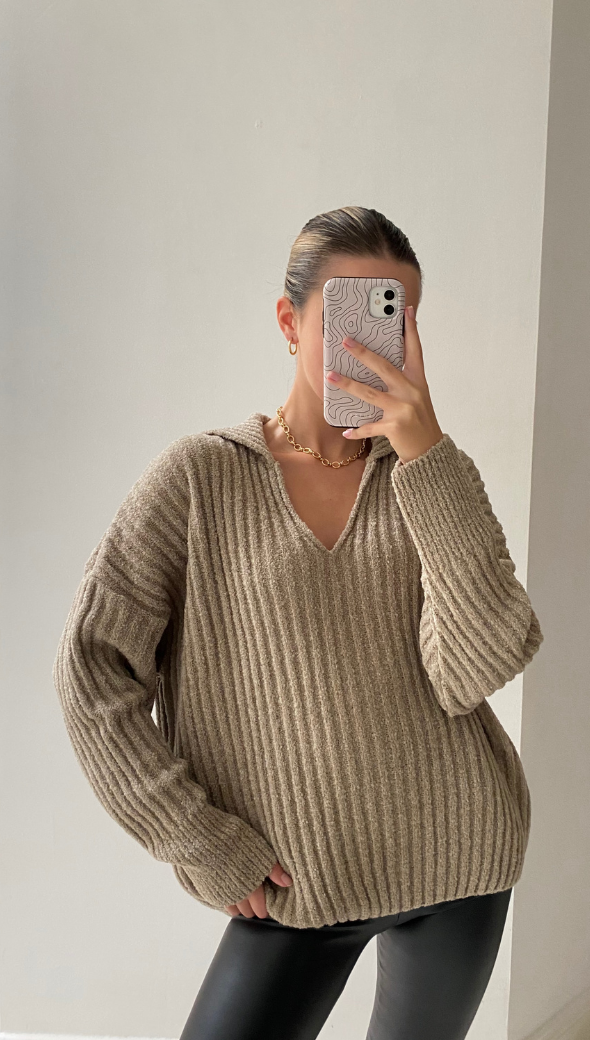 MILA SWEATER - TAUPE