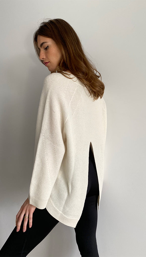 CAMRYN PURE CASHMERE SWEATER - IVORY